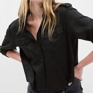 Gap Cropped Utility Shirt NWT